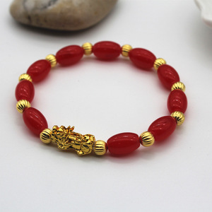 กำไลข้อมือหยกนำโชค,กำไลข้อมือทองฮวงจุ้ยมั่งคั่งปี่เซี้ย - Product Image 5