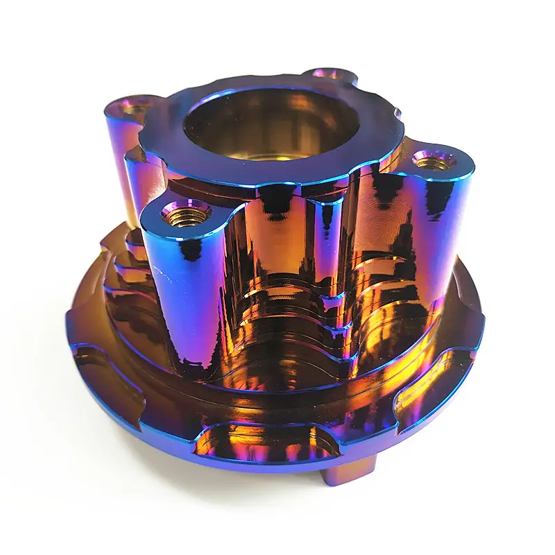 high quality aluminum alloy connecting shaft CNC milling machining 4-axis CNC aluminum with purple PVD