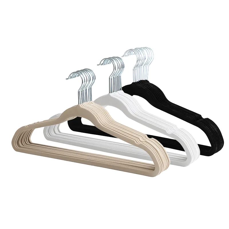 YIKAI Wholesale Custom Velvet Hanger Swivel 360-ultra Hook Soft Touch Velvet Hangers