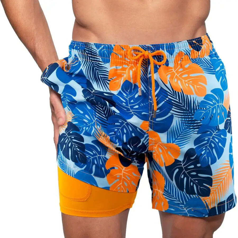 Beach Shorts OEM Mens Soft Short Swimming Boarding Printed Shorts Water Trunks Gym Short Casual Beach Shorts For Men