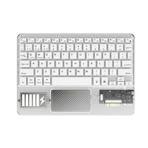 Teclado retroiluminado LED RGB transparente para Android IOS Windows Teclados táctiles inalámbricos para tableta Teléfono Teclado - Product Image 1