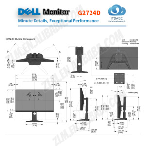 NVIDIA G-SYNC için uyumlu 27 inç G2724D oyun monitörü 2K QHD çözünürlük (2560X1440) 165 Hz DisplayPort 144Hz HD-MI - Product Image 5