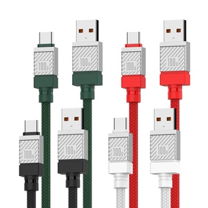 Toptan 3.1A hızlı şarj mikro/tip C/IPH veri USB kablosu 1M ABS + naylon örgülü 6.0MM kalın güç kablosu iPhone için - Product Image 1