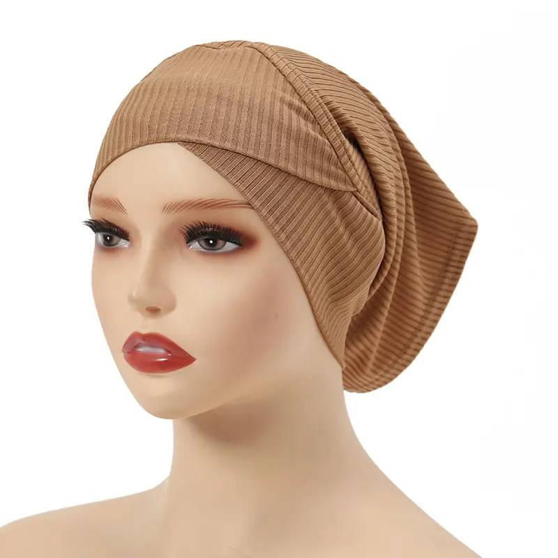 Hijab interno con turbante a croce musulmana sulla fronte per cappello pronto da indossare sciarpa per la testa da donna sotto il cofano Hijab