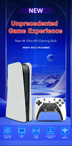 6.18 Retro oyun konsolu P5X HD oyun ev kullanımı <span class=keywords><strong>TV</strong></span> 64GB 40000 + 2 kablosuz 2.4GHz kontrolörleri ile