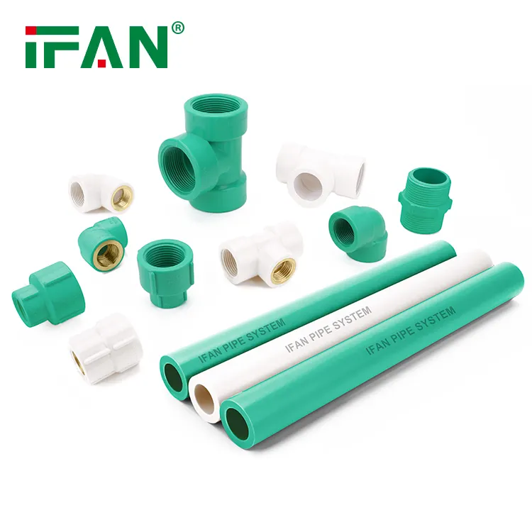 IFANすべてのサイズホワイトグリーンカラープラスチック1/2 "-4" PVCUPVCパイプ継手