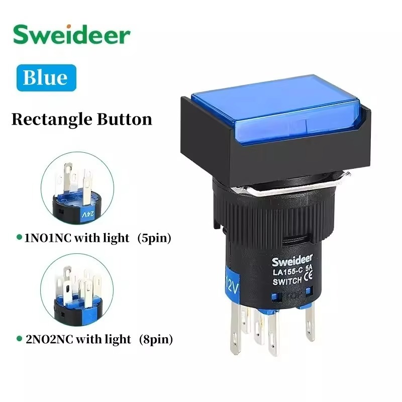 Forma de rectángulo azul iluminado