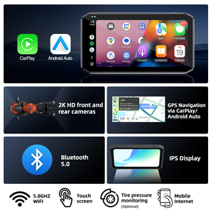 Grandnavi Moto GPS Singal 6.25 pollici WiFi Moto di navigazione e bussola velocità impermeabile schermo portatile <span class=keywords><strong>Android</strong></span> Auto