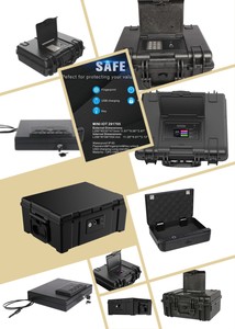 443414指纹和密码锁盒带密码锁工具箱工具箱数字指纹珠宝表壳塑料