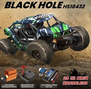 1/18 không chổi than tốc độ cao 4WD không thấm nước RC xe: hospeed lỗ đen, 2.4G đầy đủ tỷ lệ chuyên nghiệp RC sa mạc xe tải, 52 km/h - Product Image 6