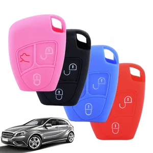 Silikon uzaktan anahtar kılıfı koruyucu kapak için mercedes-benz B C E ML S CLK CL anahtarsız giriş araba Styling Fob 3 düğmeler - Product Image 3
