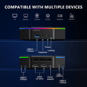 Mini ordenador portátil ultrafino con iluminación RGB, ordenador NUC, para venta al por mayor, Intel N150, ordenador, 2 unidades - Product Image 6