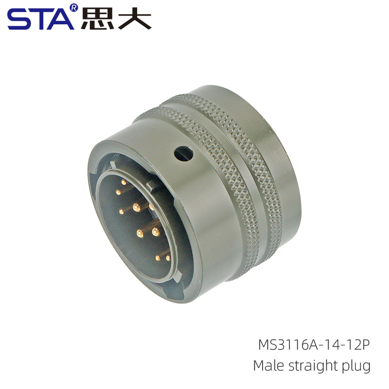 Conector macho recto MS3116A