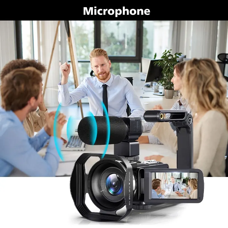 Ondersteuning Wifi Beste Slanke Logo Videocamera 8K Professionele Digitale Dslr 4K 8K Videocamera Voor Live Streaming