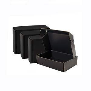 Tùy chỉnh màu đen folfing hộp đồ trang sức quà tặng lưu trữ carton rỗng máy bay sóng vận chuyển giày quần áo Hộp bao bì - Product Image 5