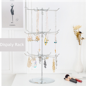 3 Tier Spinner <strong>Display</strong> Rack <strong>Counter</strong> Top Adjustable Rotating Jewelry <strong>Display</strong> Stand for Retail Store - Product Image 4