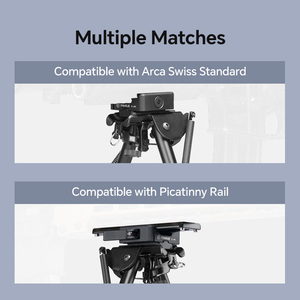 FANAUE Tripod QR Clamp <strong>Bipod</strong> QR Adapter Compatible With ARCA Picatinny Rest Saddle <strong>Mount</strong> Dovetail to Picatinny Adapter - Product Image 3