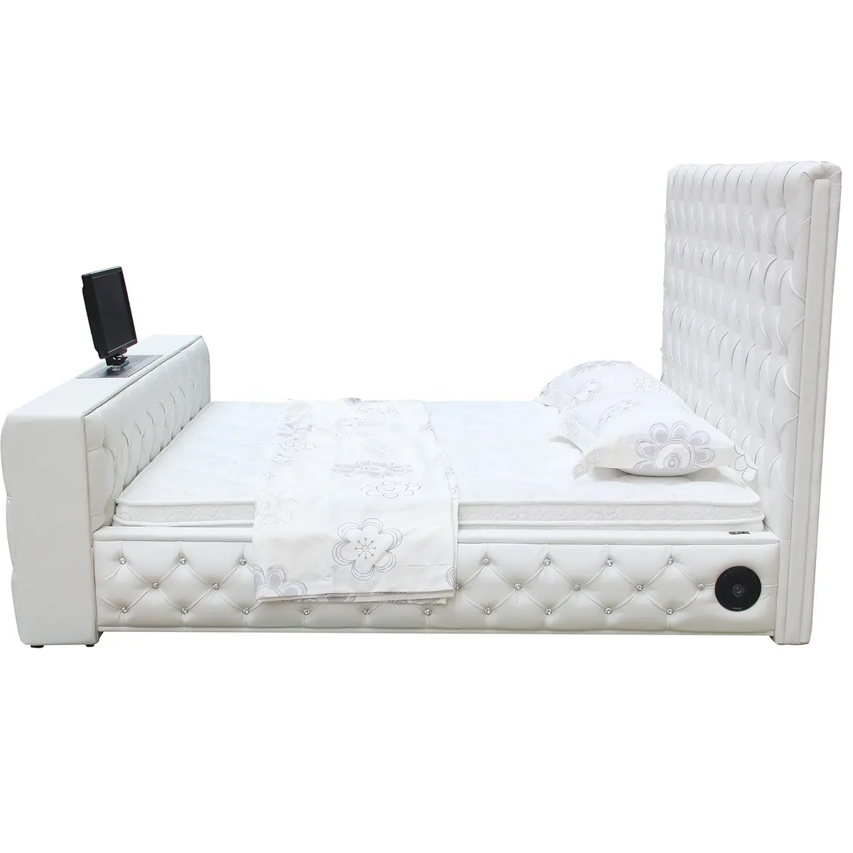 Último diseño cama muebles dorados moderno fácil de arreglar alta calidad cama barata de lujo cama de tamaño completo muebles de dormitorio