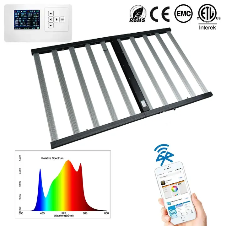 Yeni dengeli PPFD Led bitki yetiştirme lambaları 1000W orijinal Samsung LM301H Evo UV IR ayrı kontrol 600w büyütücü Led lamba kapalı bitki