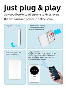 Portable Mini Wireless <strong>Router</strong> WIFI 4G Hotspot with Built-In Antennas <strong>QoS</strong> Function 2.4GHz Frequency Modem Type Mobile Outdoor <strong>Use</strong> - Product Image 3