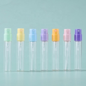 批发豪华迷你玻璃香水瓶1.8毫升2.5毫升透明喷雾样品测试仪黑色瓶盖油包装 - Product Image 5