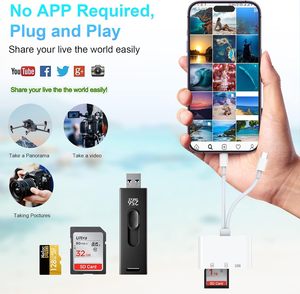 Hepsi bir sıcak satış OEM OTC tipi c SD TF kart USB 3.0 adaptör bellek kart okuyucu iPhone iPad Android için - Product Image 2