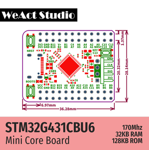STM32G431CBU6 Core/Demo-Karte STM32G431 Entwicklungs platine WeAct Studio - Product Image 5
