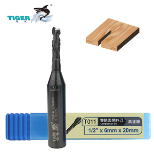 老虎工具1/2双槽压缩钻头高质量刨花板数控机床刳刨机钻头木材中密度纤维板 - Product Image 2