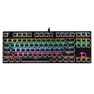 Wired <strong>Keyboard</strong> Green Axis Colorful RGB <strong>Light</strong> Color 87 <strong>Key</strong> USB Punk Gaming Mechanical <strong>Keyboard</strong> for Desktop <strong>Computer</strong> <strong>Keyboard</strong> - Product Image 1