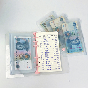 多功能分类账本防水Pvc盖环活页夹活页夹带按扣笔记本 - Product Image 1