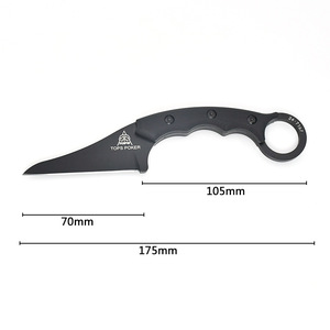 Topps xách tay mini chiến thuật Claw dao độ cứng cao thép không gỉ G10 xử lý Damascus cho cắm trại ngoài trời leo núi - Product Image 5