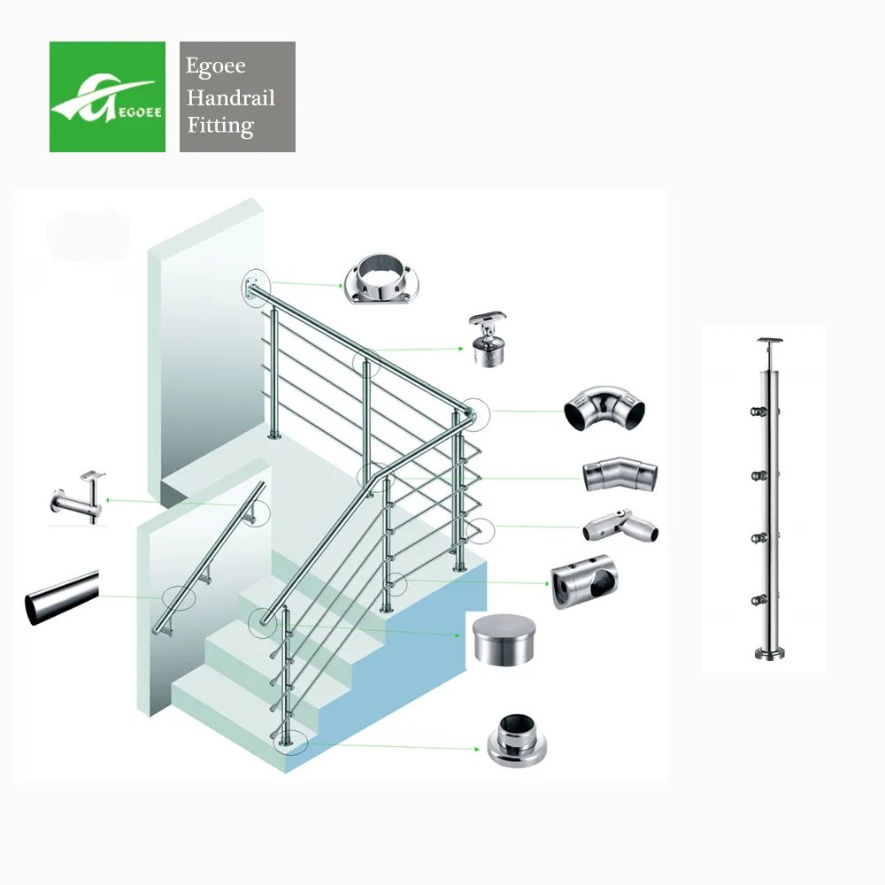 Made in Cina foshan corrimano in acciaio inox ringhiera, a mano all'aperto filetto di ringhiere per scale in acciaio inox balaustra stampi di cemento