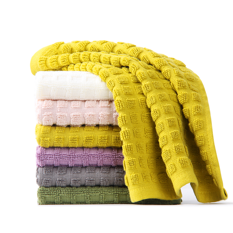 Wholesale waffle washcloth good absorption 100% cotton dish kitchen towels