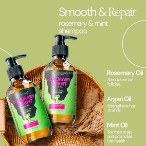 Label pribadi Anti ketombe rambut rontok Biotin Rosemary Mint pertumbuhan rambut bebas sulfat sampo dan kondisioner Set untuk Cabello - Product Image 5