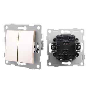 Caja redonda estándar europea y alemana, Panel de vidrio de lujo, interruptor y enchufe de pared europeo eléctrico multifunción