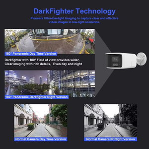 Hik OEM 8MP çift Lens panoramik kırmızı ve mavi ışık aktif caydırıcılık Ip kamera Poe IP67 iki yönlü ses renkli görüş tam Metal - Product Image 3