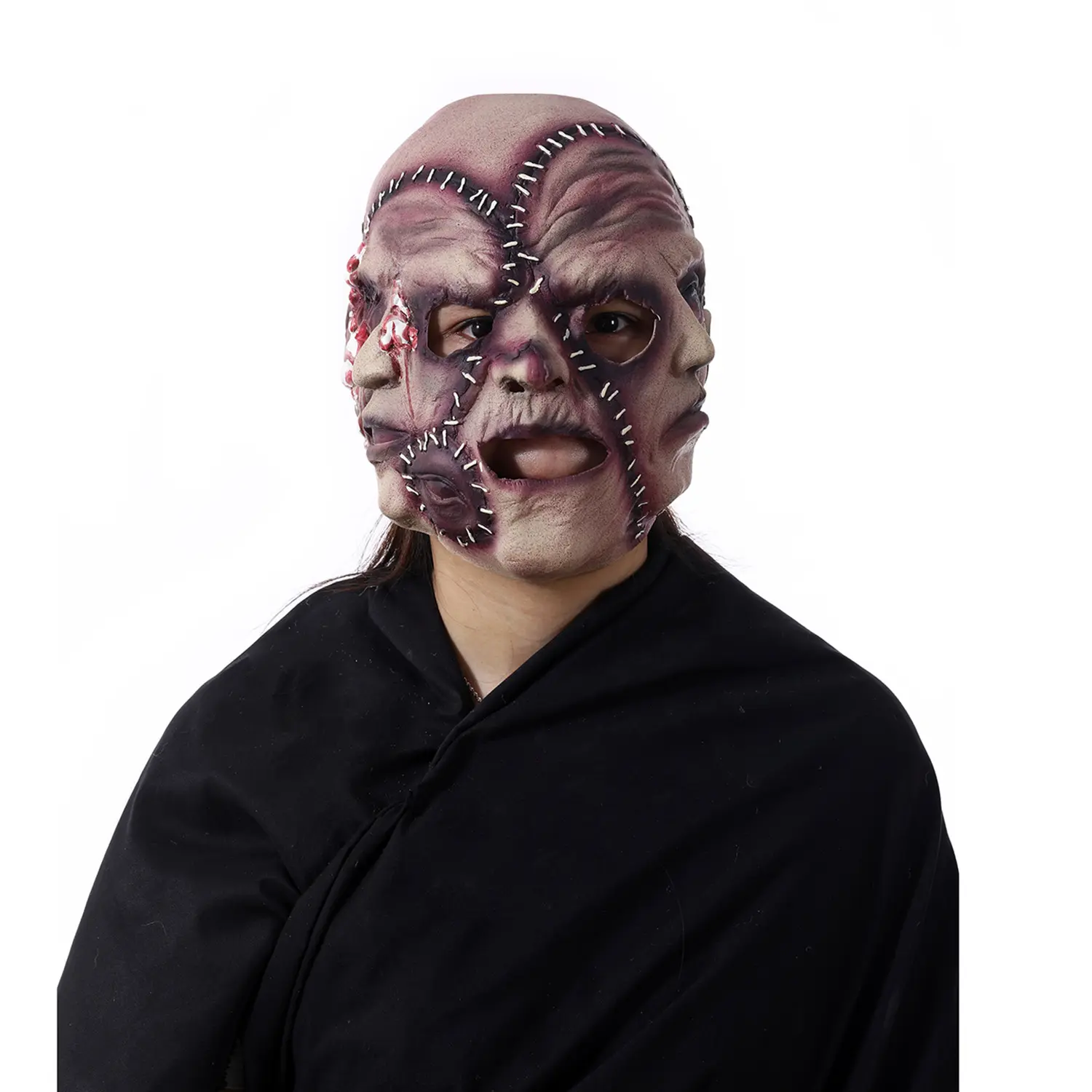Máscara de Halloween WY Nova máscara de látex realista de três caras para homens máscara de decoração de festa