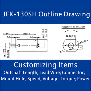 <strong>DC</strong> <strong>Mini</strong> <strong>Motor</strong> <strong>Manufacturer</strong> JRC JFK-130SH <strong>DC</strong> <strong>Motor</strong> 3V 6V 9V 5000-15000RPM Micro 130 <strong>DC</strong> <strong>Motor</strong> for Water Pump - Product Image 3