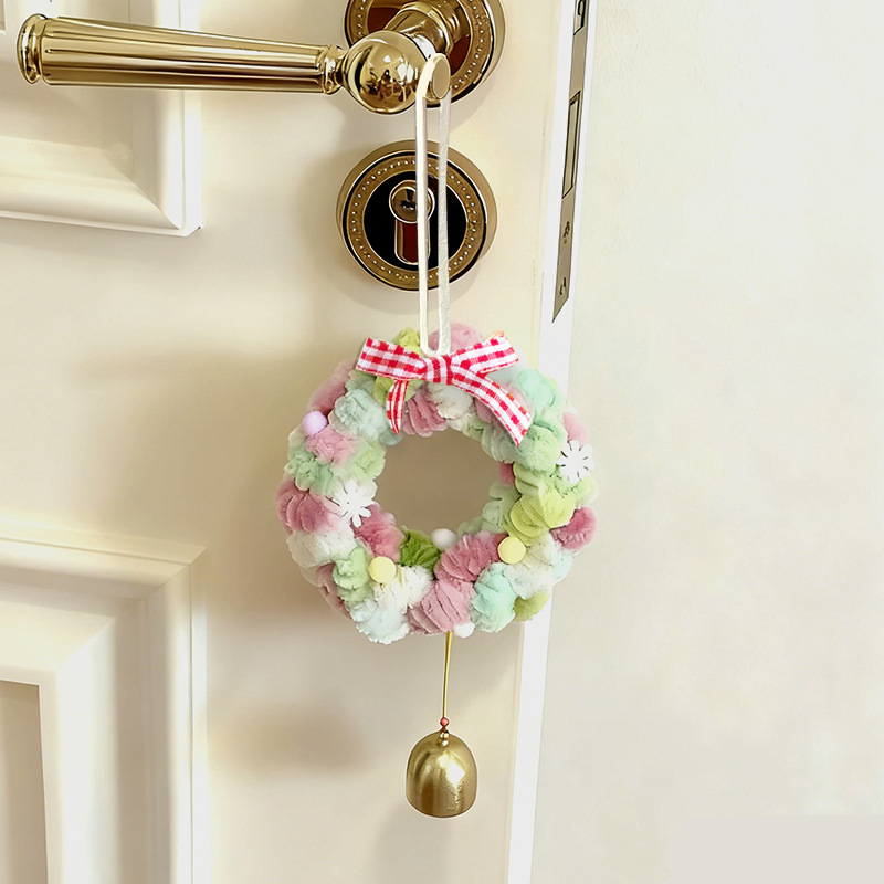 Christmas wreath-sakura pink green-material pack