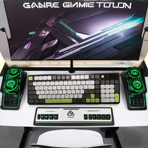 Dual Mode 100-Key Wireless USB Type-C <strong>2</strong>.4GHz Gaming <strong>Keyboard</strong> Mix Color with Volume Wheel Receiver Included - Product Image 2