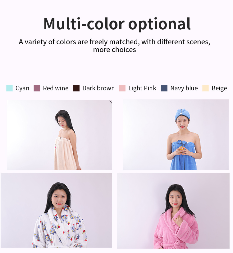 Factory direct sale 100% microfiber polyester bathrobe microfiber plush bath robe women coral fleece bathrobe
