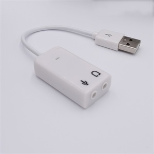 Top sale White 3.5mm Microphone Earphone Socket to <strong>USB</strong> 2.0 Sound Card 7.1 Channel Speaker <strong>Audio</strong> Adapter for <strong>raspberry</strong> <strong>pi</strong> 2 - Product Image 4