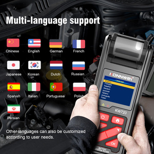 Doğru pil iletkenlik çok araç 6V 12V 24V akü analizörü KW720 yazıcı ile - Product Image 6