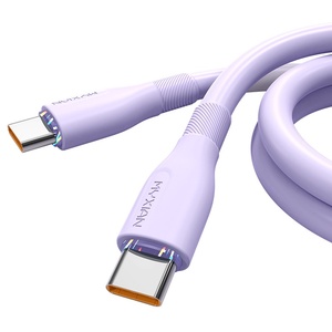 120W สายชาร์จซิลิโคนแบบคู่ชนิด C, แจ็กเก็ตพีวีซีสายถักสำหรับ Apple Huawei สำหรับ Xiaomi VIVO OPPO M - Product Image 1