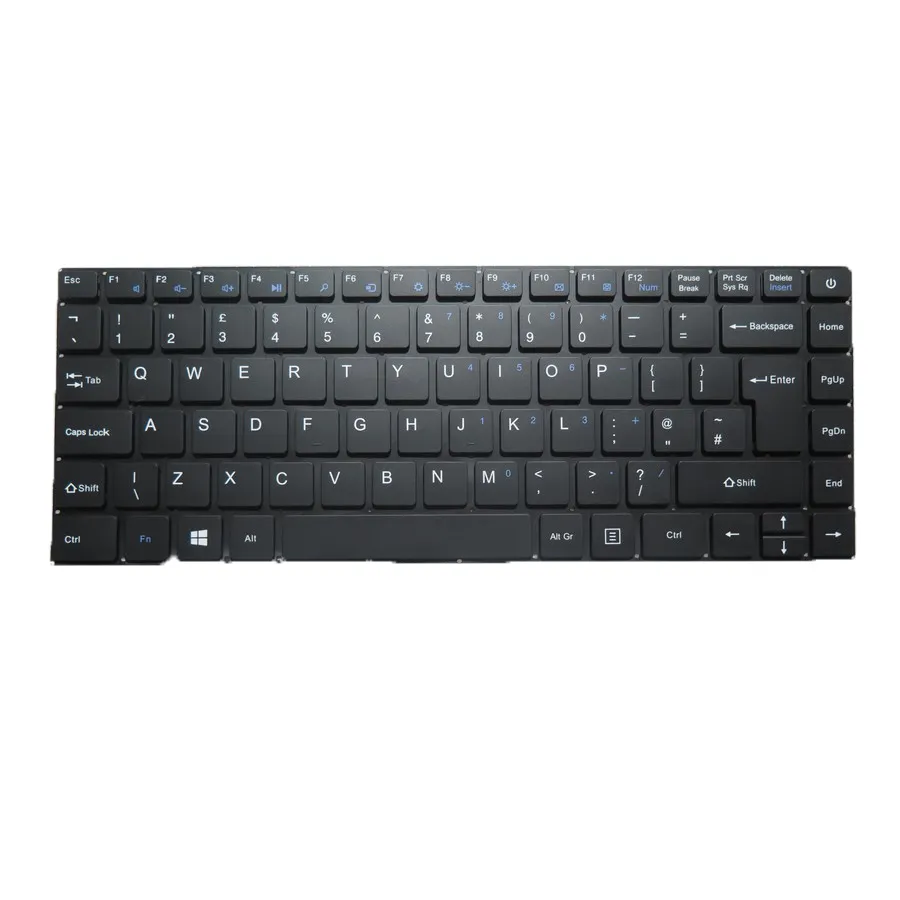 Clavier d'ordinateur portable pour MEDION Nouveau Noir Sans Cadre Sans Rétro-Éclairé UK Royaume-Uni Anglais MB2904011 YXT-NB93-89 NS14G-MED