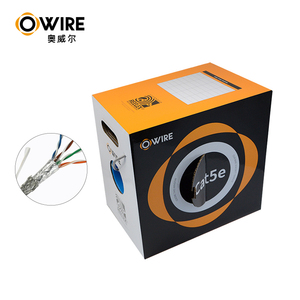 Trong nhà SFTP CAT5E 24AWG đồng nguyên chất Cáp <span class=keywords><strong>Ethernet</strong></span> RJ45 kết nối 350MHz băng thông nhôm lá + bện che chắn PVC/LSZH - Product Image 6