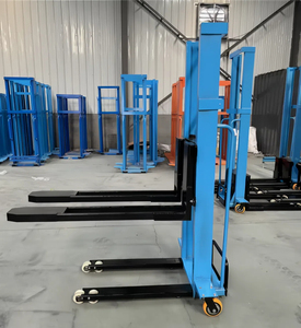 Self <strong>Loading</strong> Pallet Stacker 0.5ton 1ton 1.3m 1.6m Portable Electric Forklift Stacker <strong>Crane</strong> <strong>Loading</strong> and <strong>Unloading</strong> Stacker