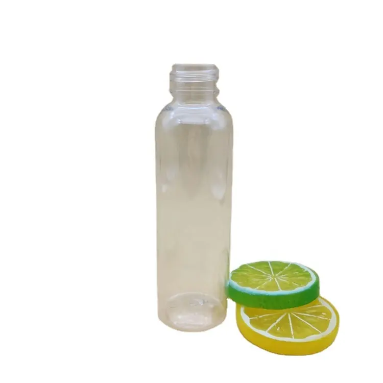 Botella de plástico vacía para mascotas, contenedor de jabón líquido transparente o redondo de 120ml y 4oz