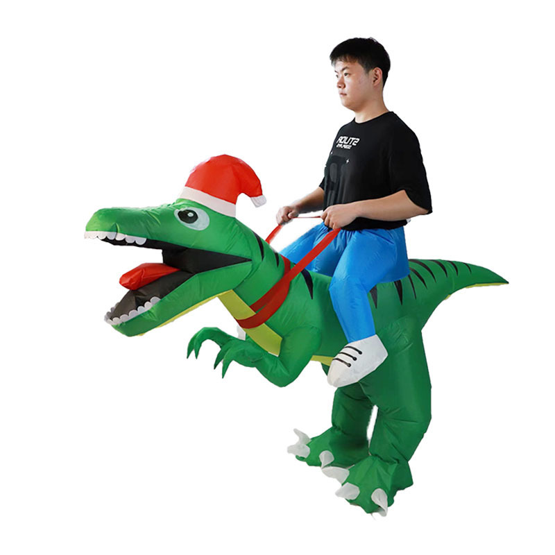 Dinosaure de Noël vert