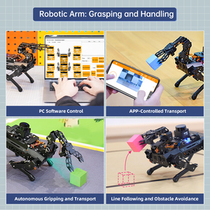 Hiwonder PuppyPi ROS1 ROS2 Quadruped Python Programming Robotic Kit Angetrieben von Raspberry Pi Unterstützt AI Large Model (ChatGPT)